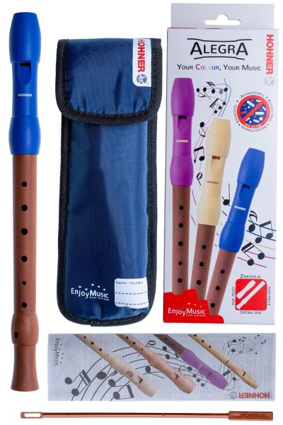 Hohner Alegra recorder German blue