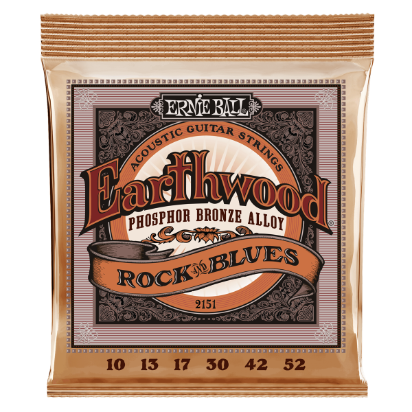 Ernie Ball 2151 EARTHWOOD Rock and blues 10-52 Acoustic Guitar Strings
